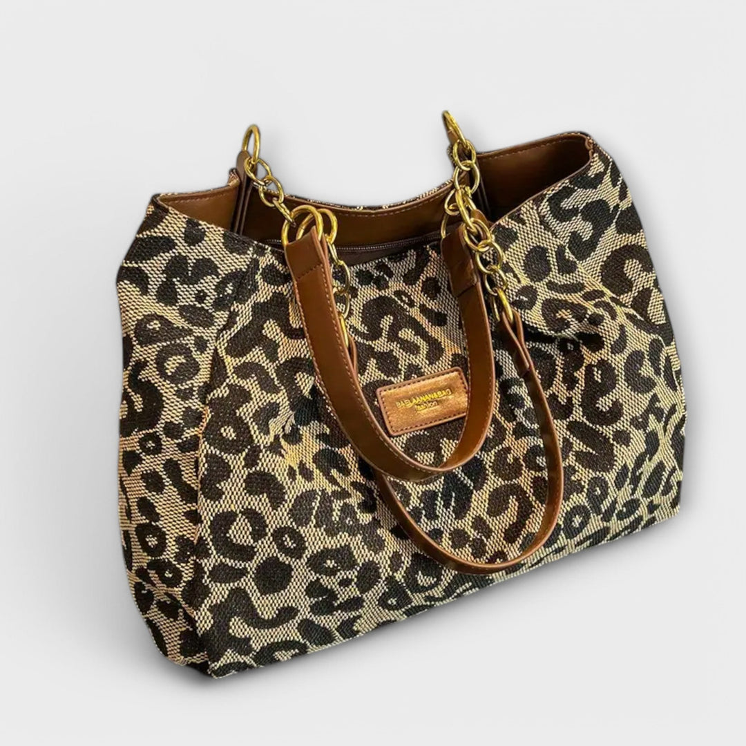 Olivia - Leopard Canvas Tote