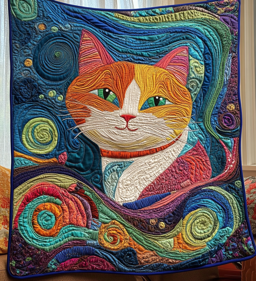 Abstract Kitty Blanket