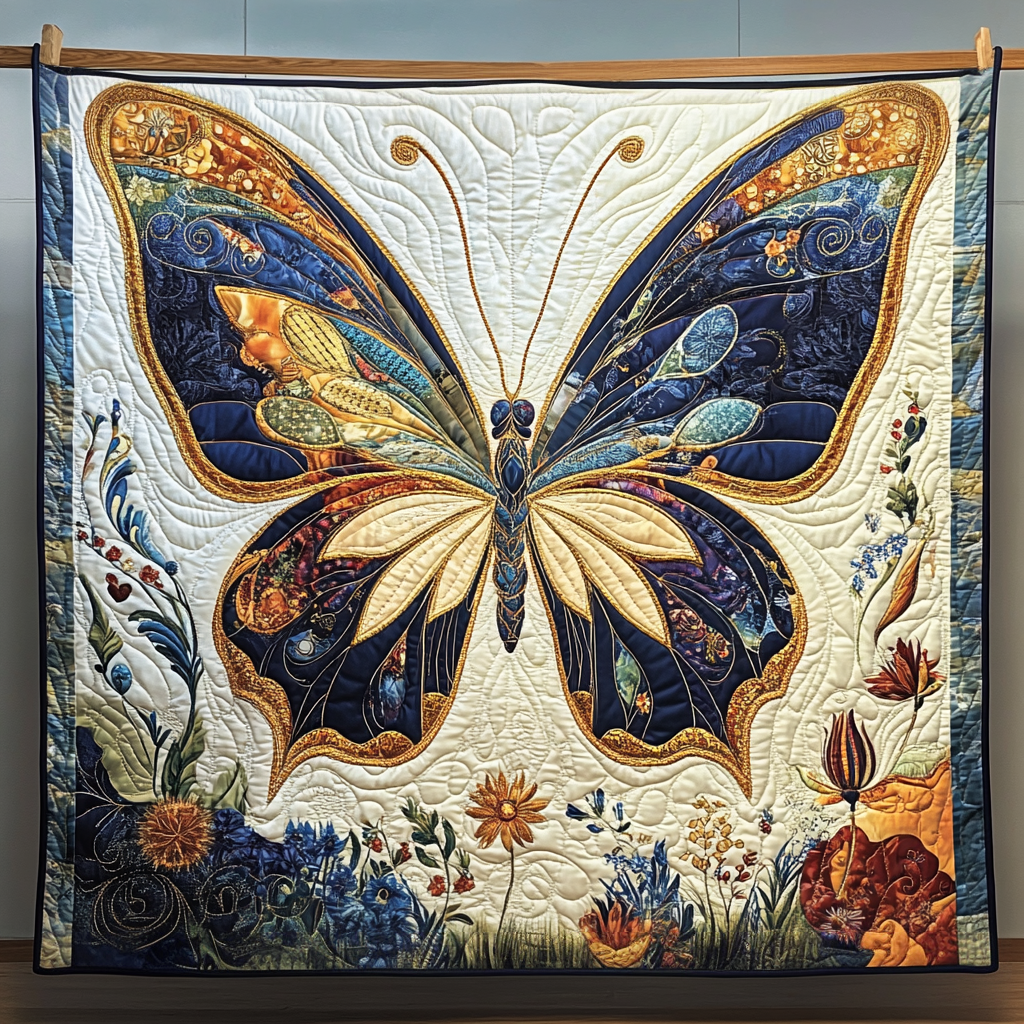 Amber Glow Butterfly Blanket