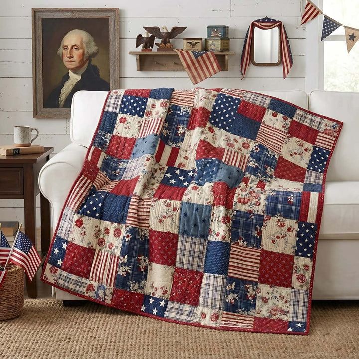 Americana Patchwork Blanket