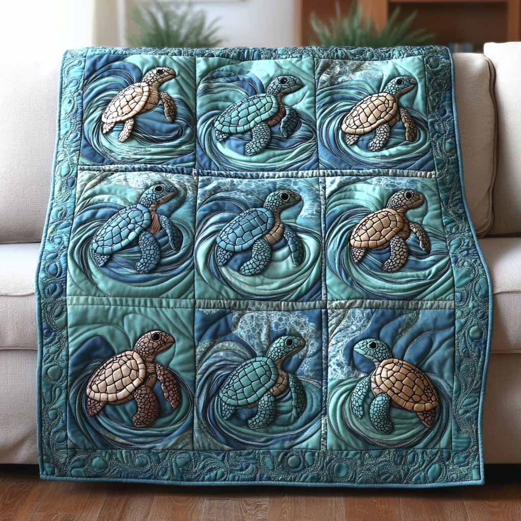 Aqua Swirl Blanket