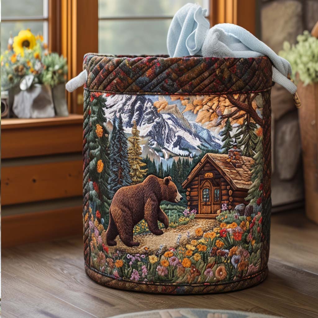 Bear Cabin Life Laundry Basket