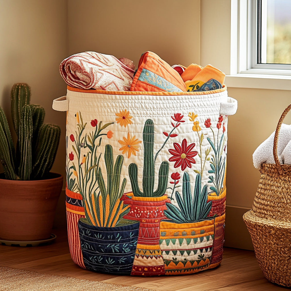 Cactus Sunset Laundry Basket