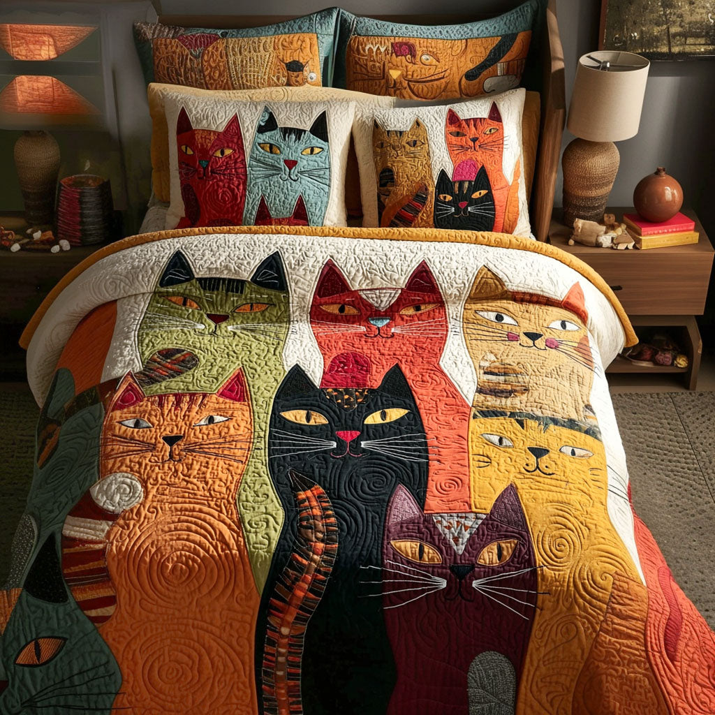 Cat Mischief 3-Piece Bedding Set
