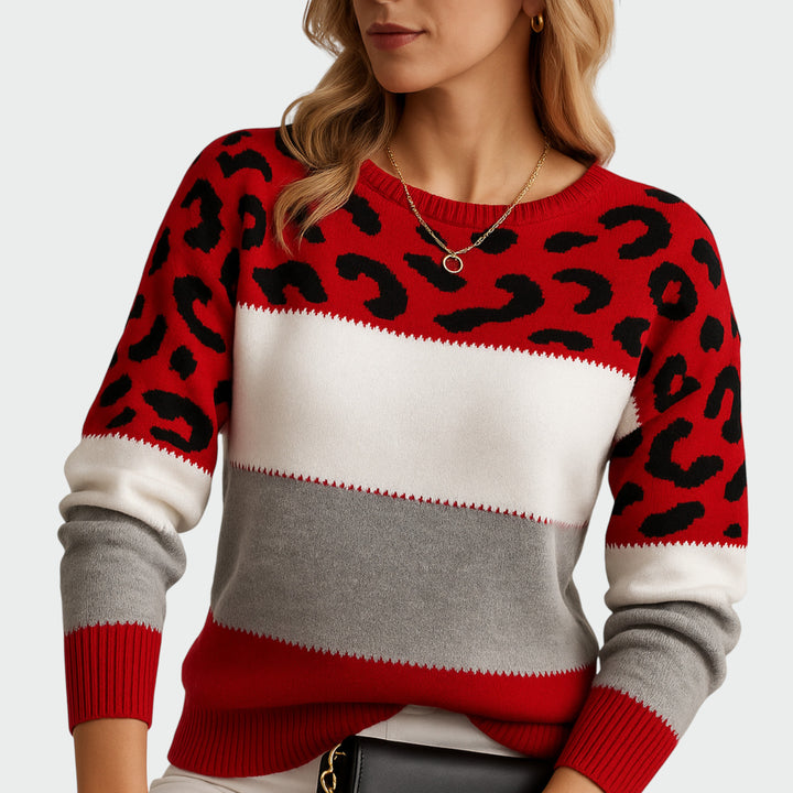 Ellie | Leopard Elegance Sweater
