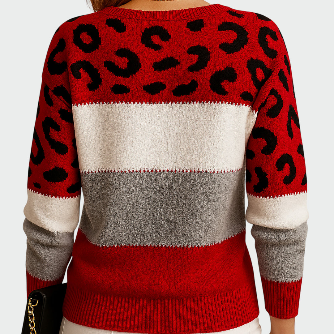Ellie | Leopard Elegance Sweater