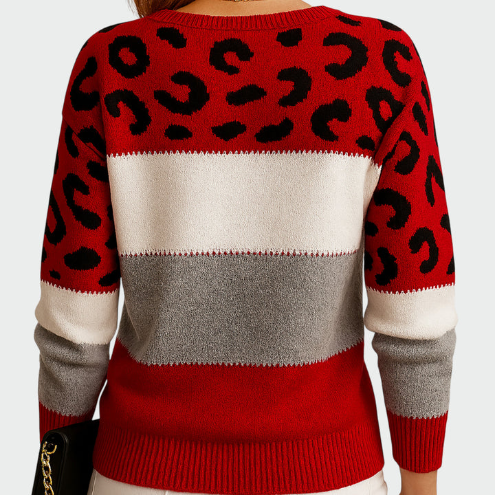 Ellie | Leopard Elegance Sweater