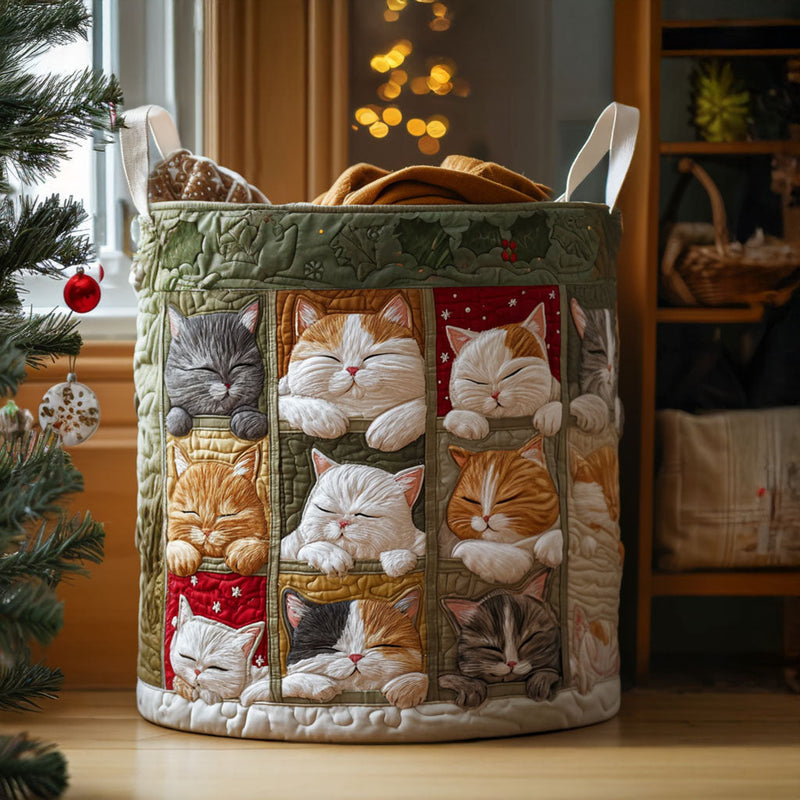 Cozy Kitty Laundry Basket