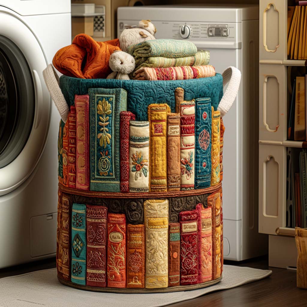 Cozy Library Laundry Basket