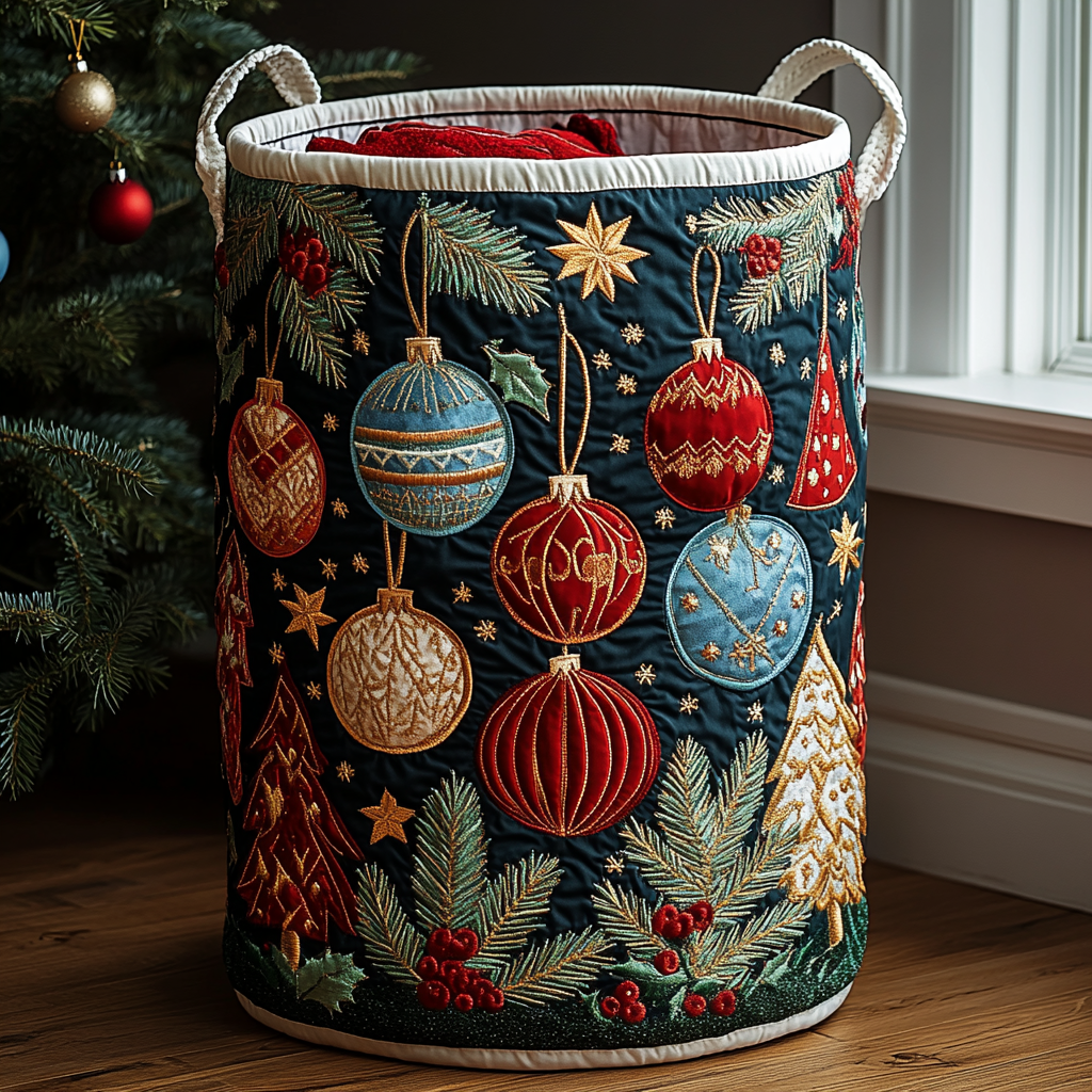 Festive Charm Laundry Basket
