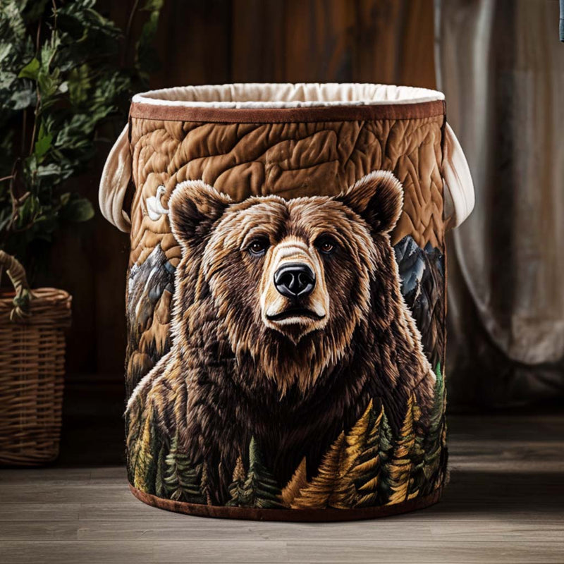 Forest Bear Stroll Laundry Basket