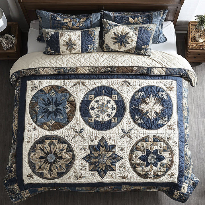 Floral Patchwork 3-Piece Bedding Set