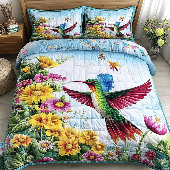 Hummingbird Joy 3-Piece Bedding Set