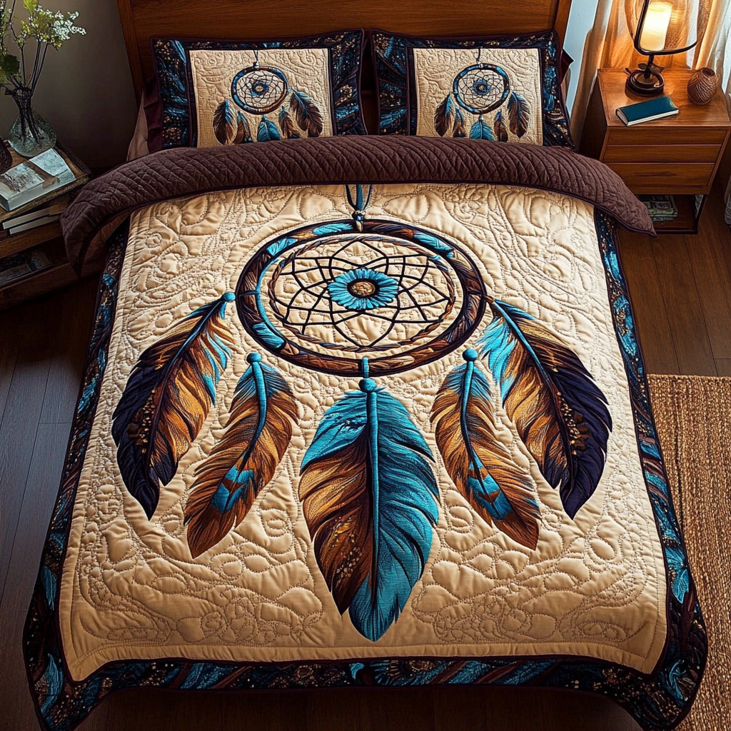 Mystical Feather 3-Piece Bedding Set