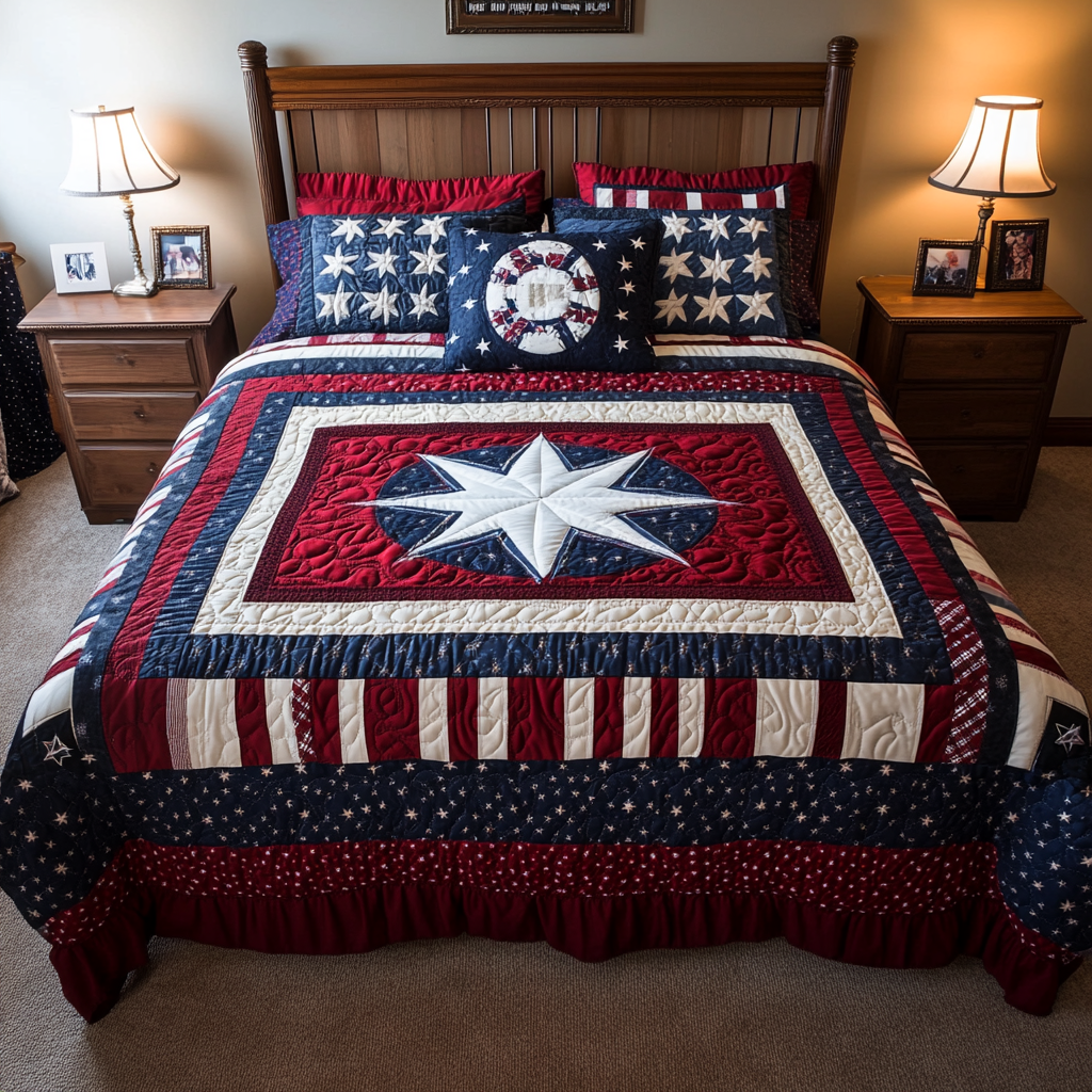 Patriot Patch 3-Piece Bedding Set