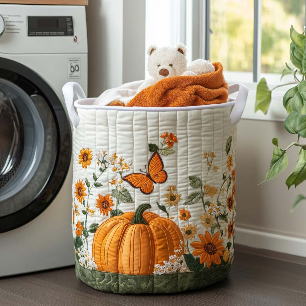 Pumpkin Mornings Laundry Basket