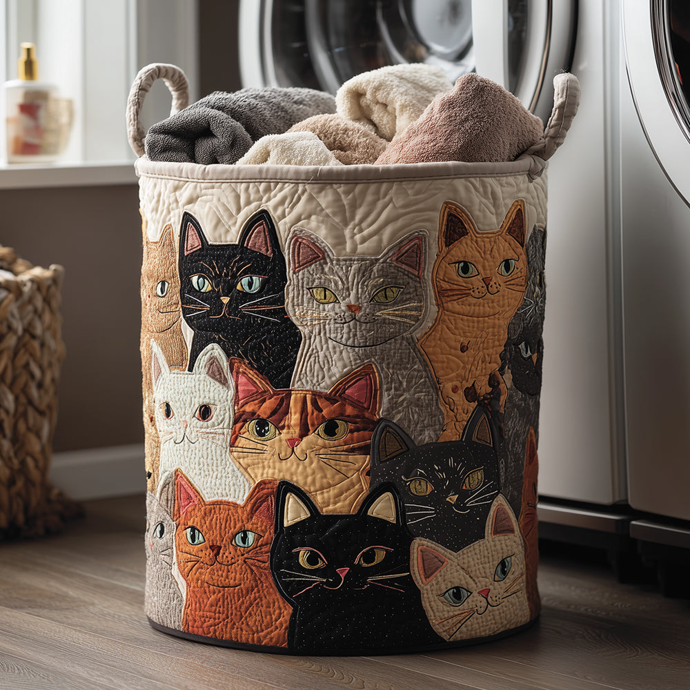 Purring Cozy Laundry Basket