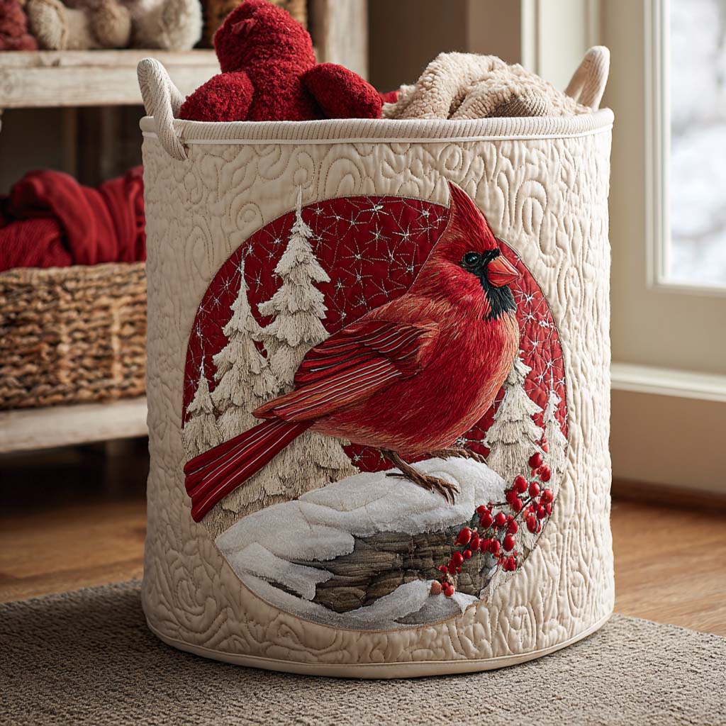 Red Cardinal Laundry Basket