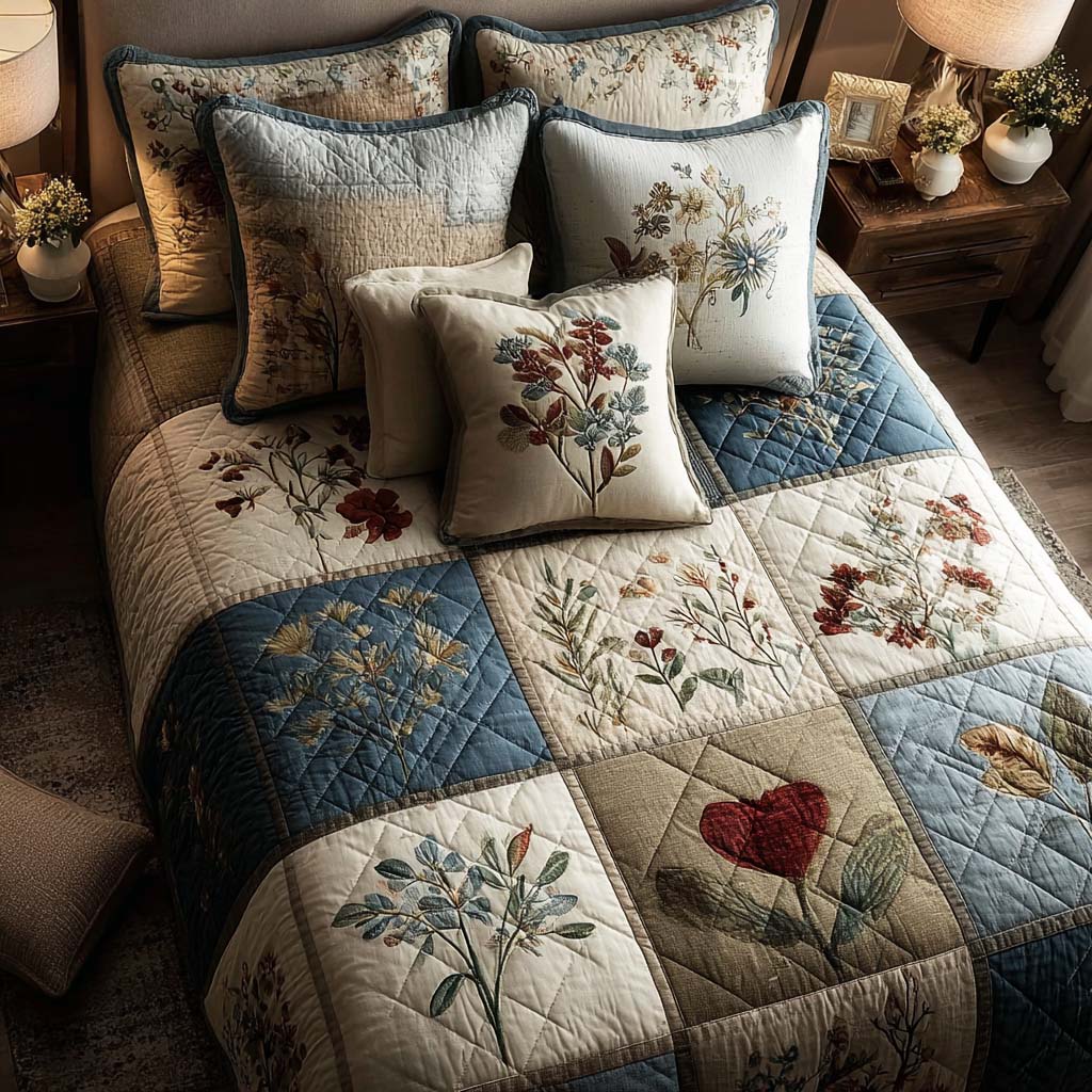 Rustic Florals 3-Piece Bedding Set