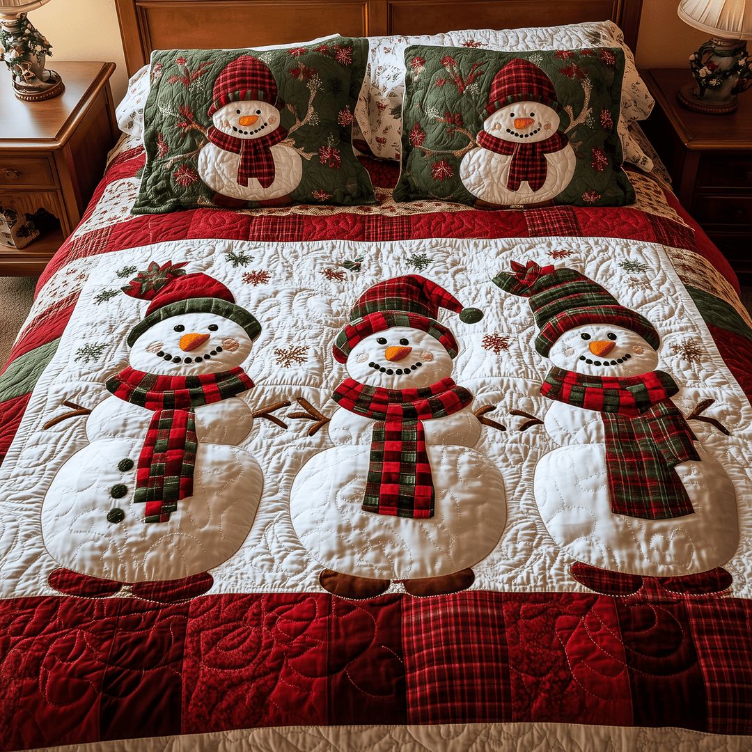 Snowman Wonderland 3-Piece Bedding Set