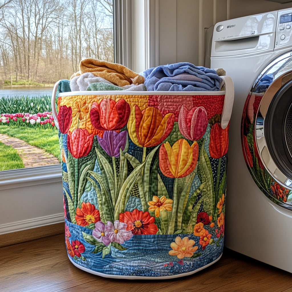 Summer Blossom Laundry Basket