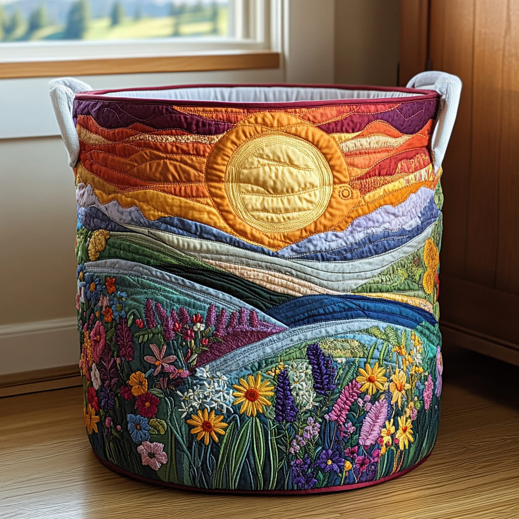 Spring Meadow Laundry Basket