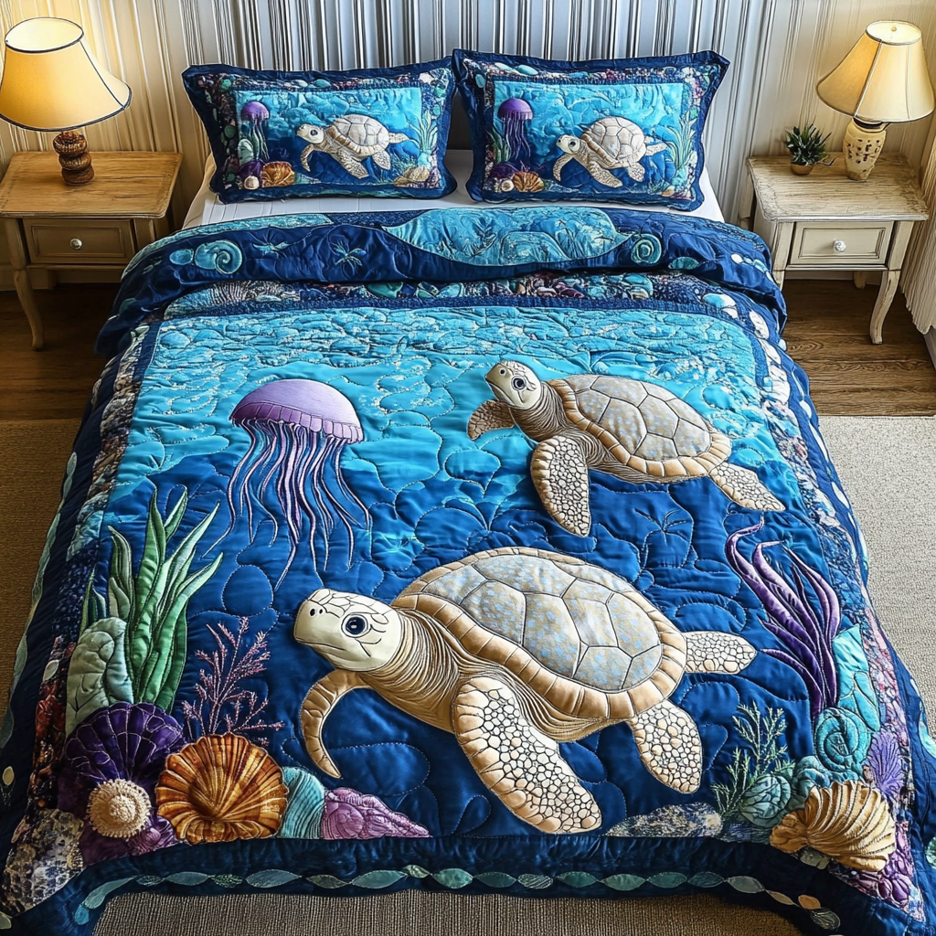Turtle Tranquil 3-Piece Bedding Set