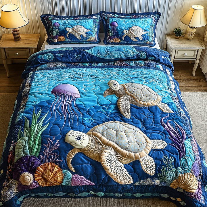 Turtle Tranquil 3-Piece Bedding Set