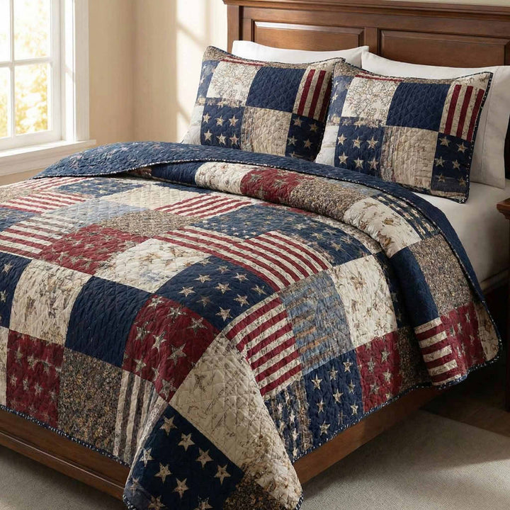 Vintage Patch 3-Piece Bedding Set