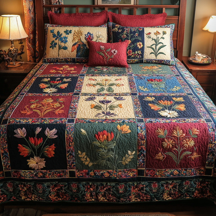 Wildflower Rows 3-Piece Bedding Set