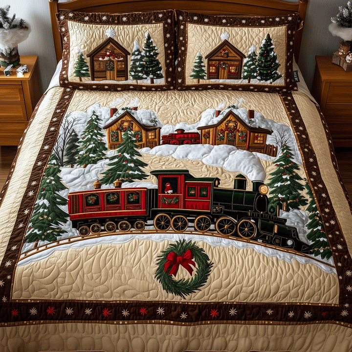 Winter Wonderland Train 3-Piece Bedding Set