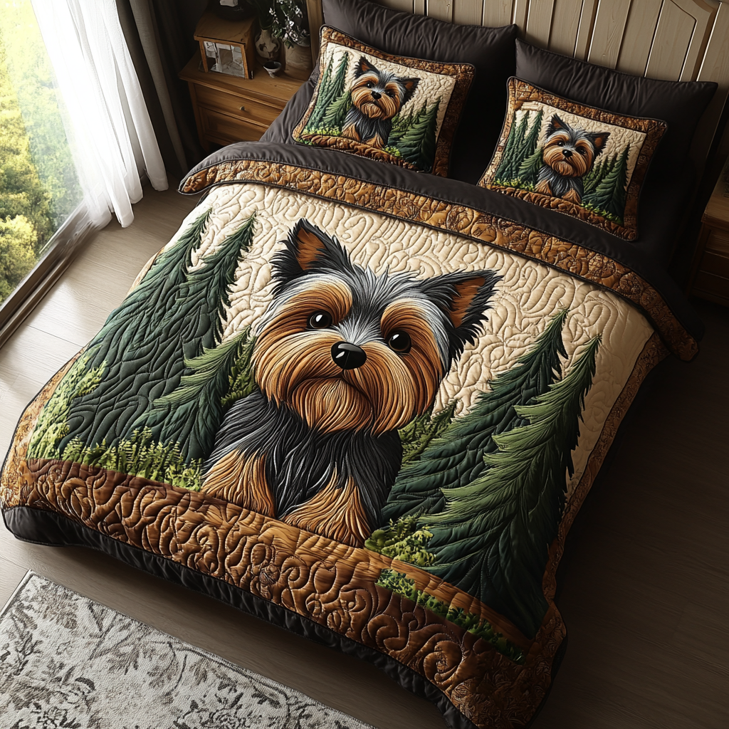 Yorkie Love 3-Piece Bedding Set