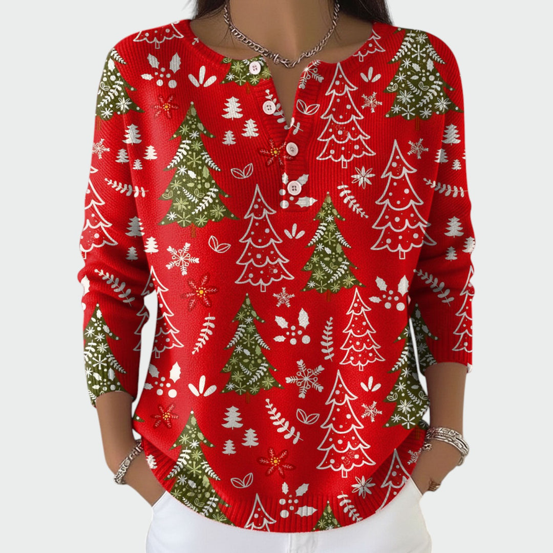 Ellie – Christmas sweater with buttons