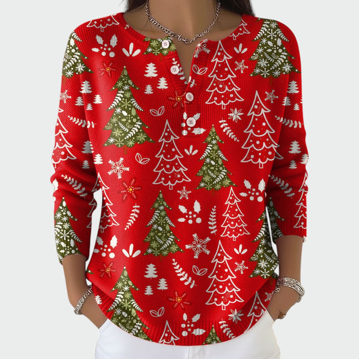Ellie – Christmas sweater with buttons