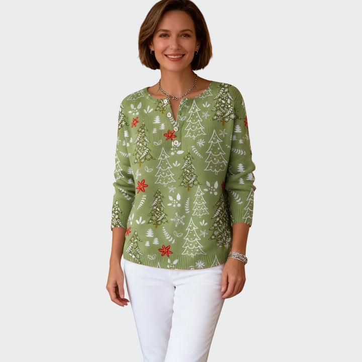 Ellie – Christmas sweater with buttons