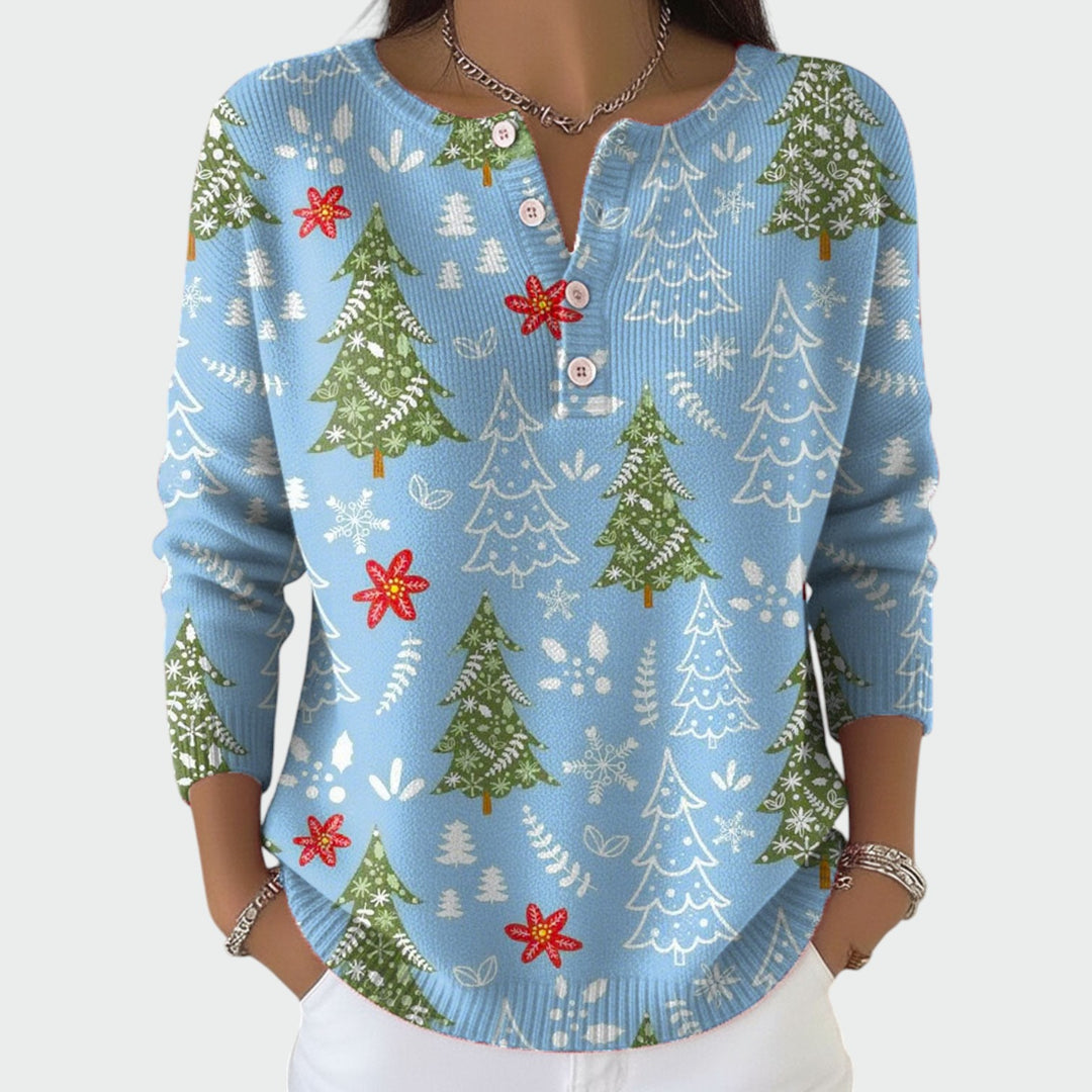 Ellie – Christmas sweater with buttons