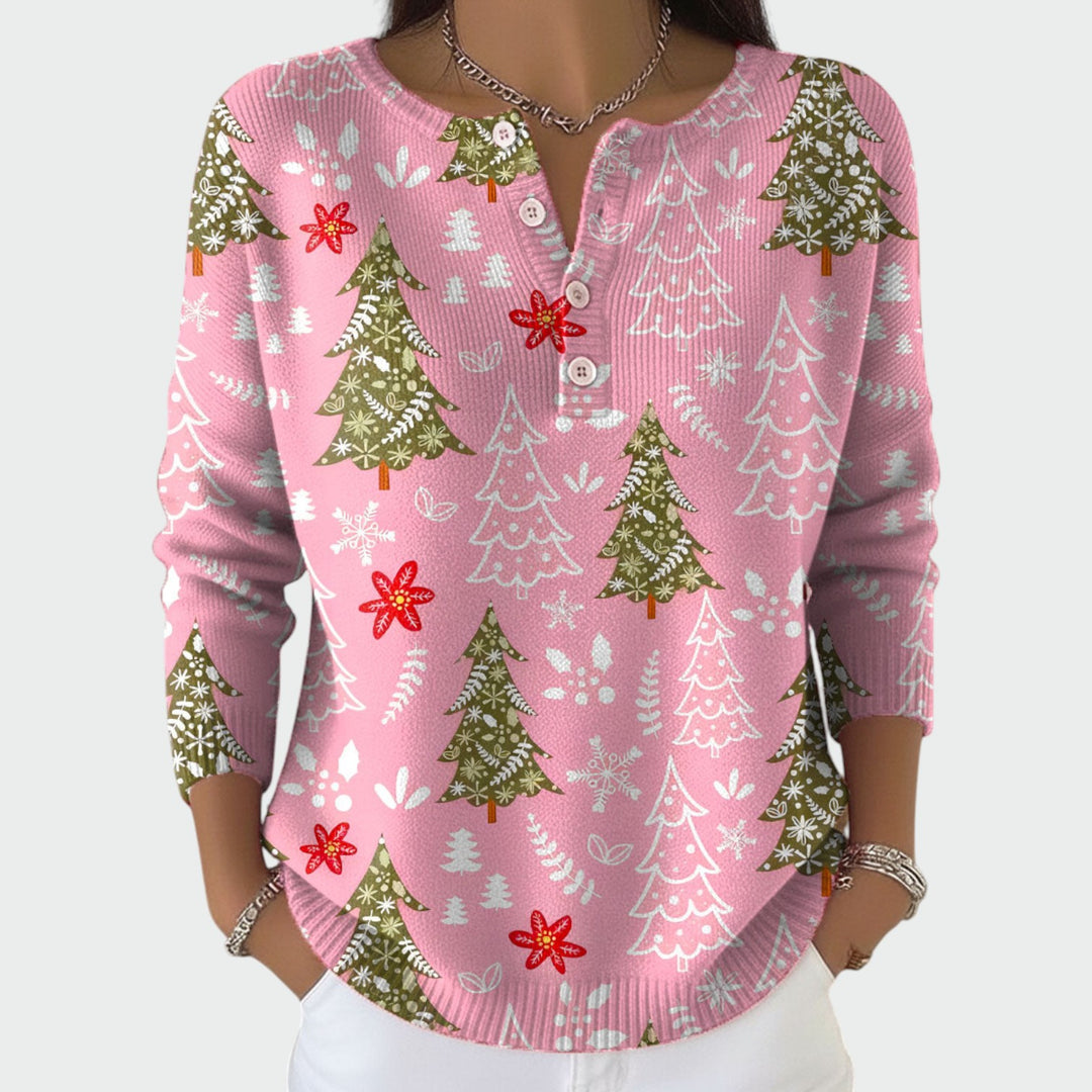 Ellie – Christmas sweater with buttons
