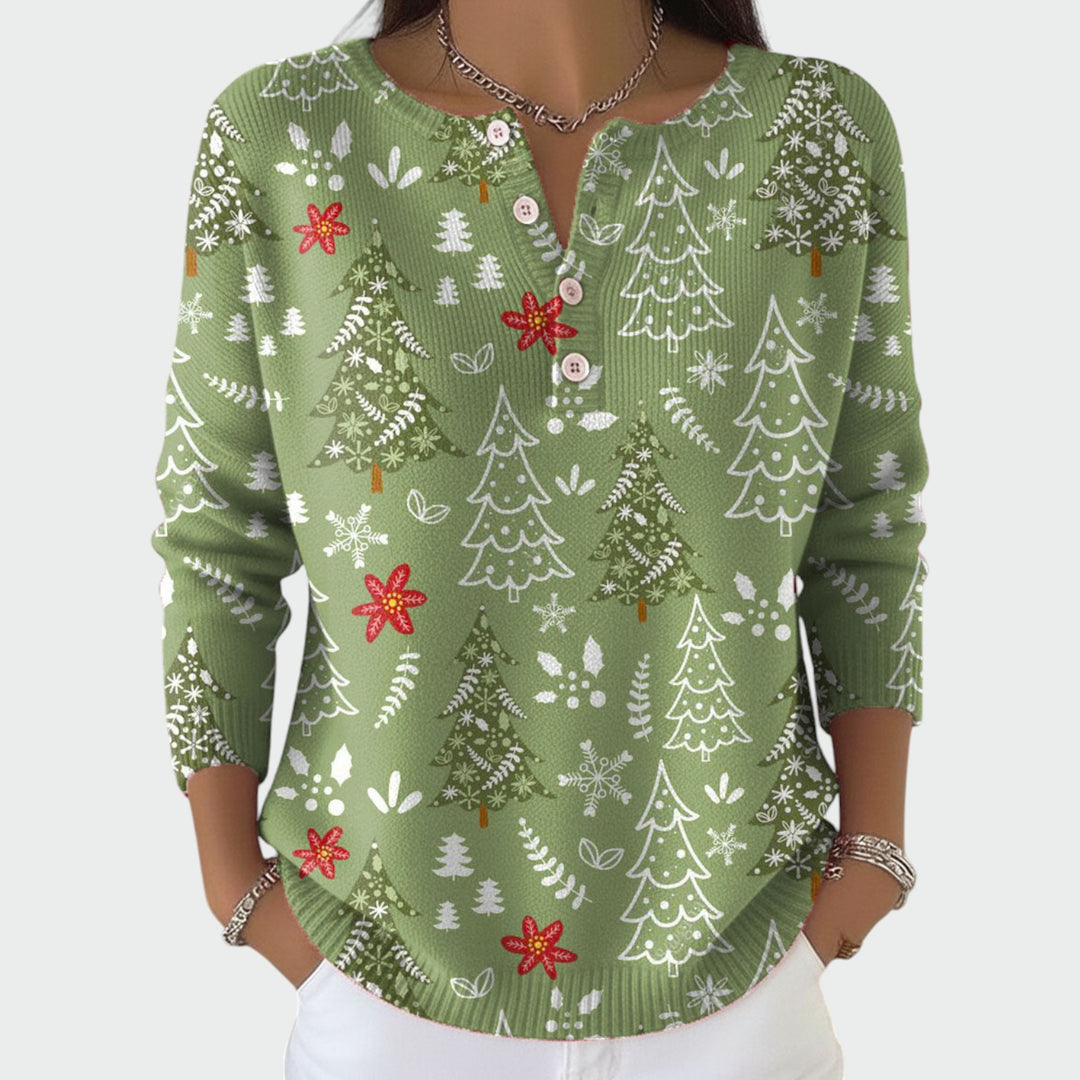 Ellie – Christmas sweater with buttons