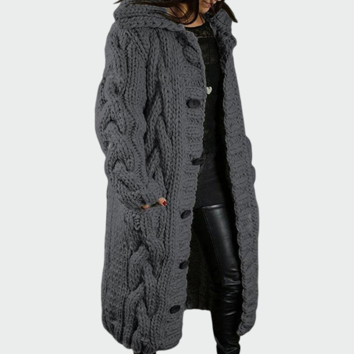 Ellie - Elegant Cozy Coat With Tummy Coverage