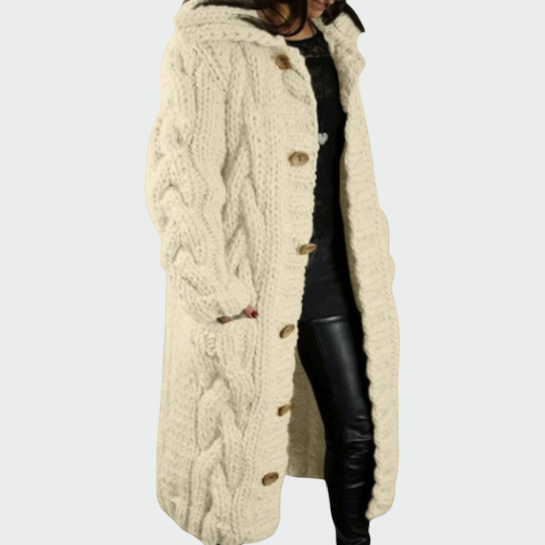 Ellie - Elegant Cozy Coat With Tummy Coverage