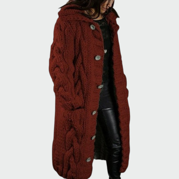 Ellie - Elegant Cozy Coat With Tummy Coverage