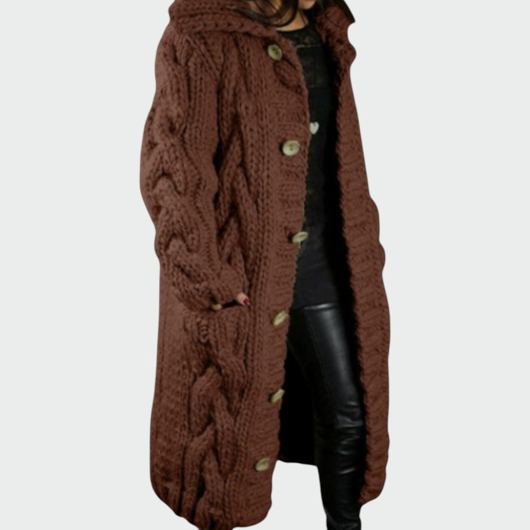 Ellie - Elegant Cozy Coat With Tummy Coverage