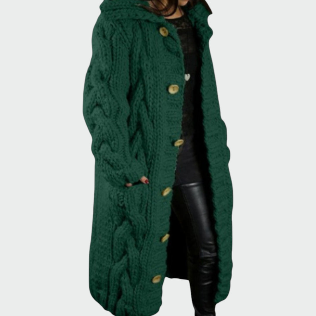 Ellie - Elegant Cozy Coat With Tummy Coverage