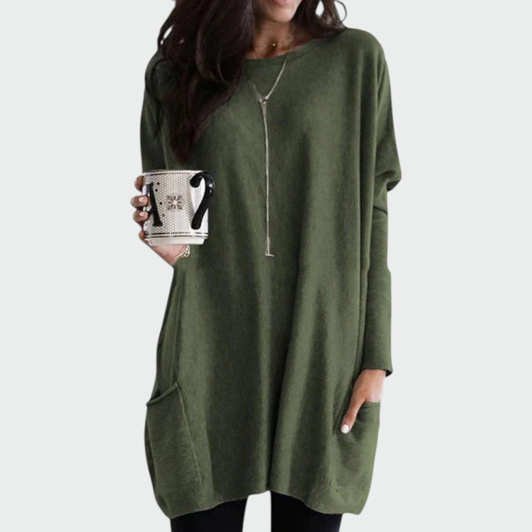 Ellie | Comfortable Tunic Midi Dress