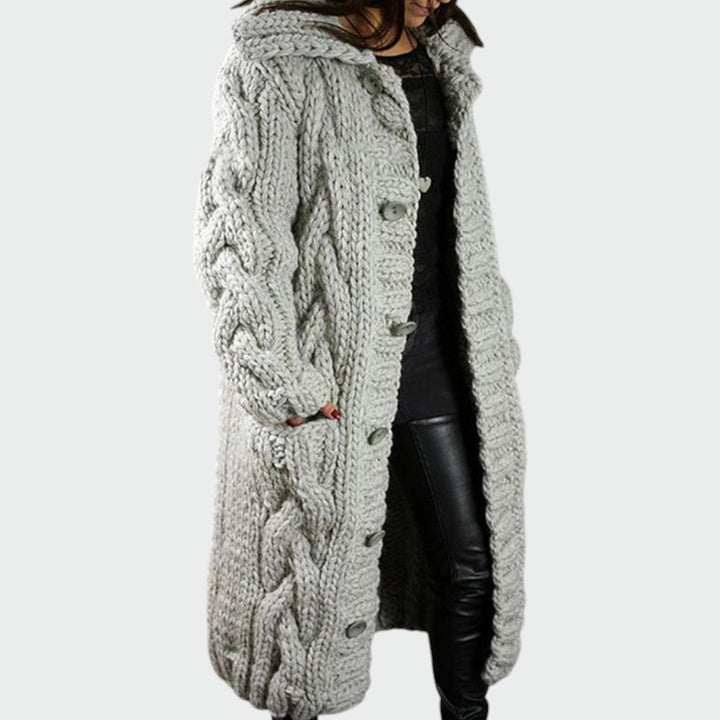 Ellie - Elegant Cozy Coat With Tummy Coverage